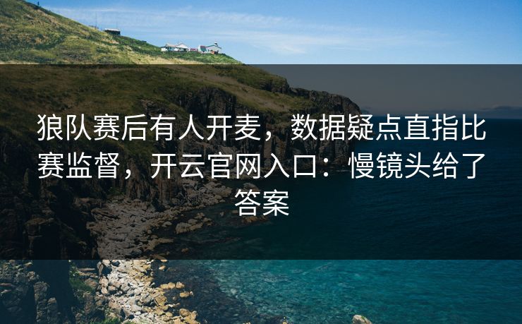 狼队赛后有人开麦，数据疑点直指比赛监督，开云官网入口：慢镜头给了答案