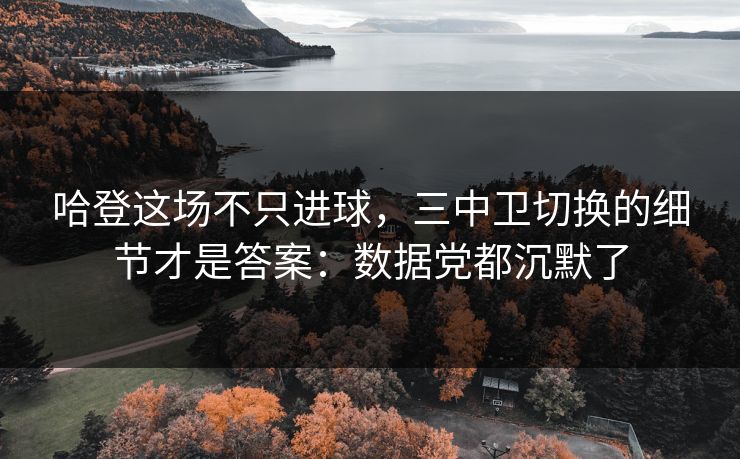 哈登这场不只进球，三中卫切换的细节才是答案：数据党都沉默了